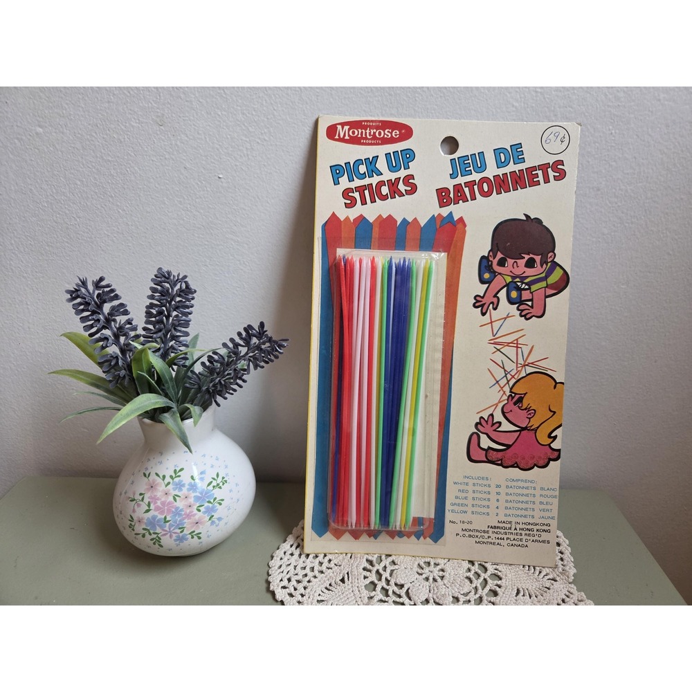 Vintage Montrose Pick Up Sticks Game NOS Sealed 42 Pieces Montreal Canada
